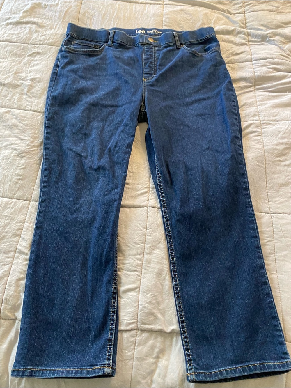 Lee Men's Straight Dark Blue Denim Jeans